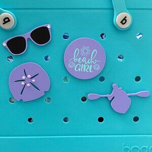 Set of 4 Beach Bogg Charms-Ocean Lover Bogg Charms-Ocean-Kayak Bogg Charm